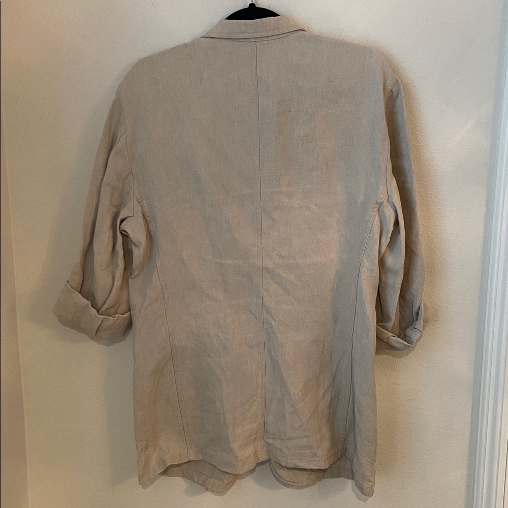 Armani Collezioni 100% Linen Longline Blazer – Made in Italy – Beige (40 IT) - Picture 2 of 10